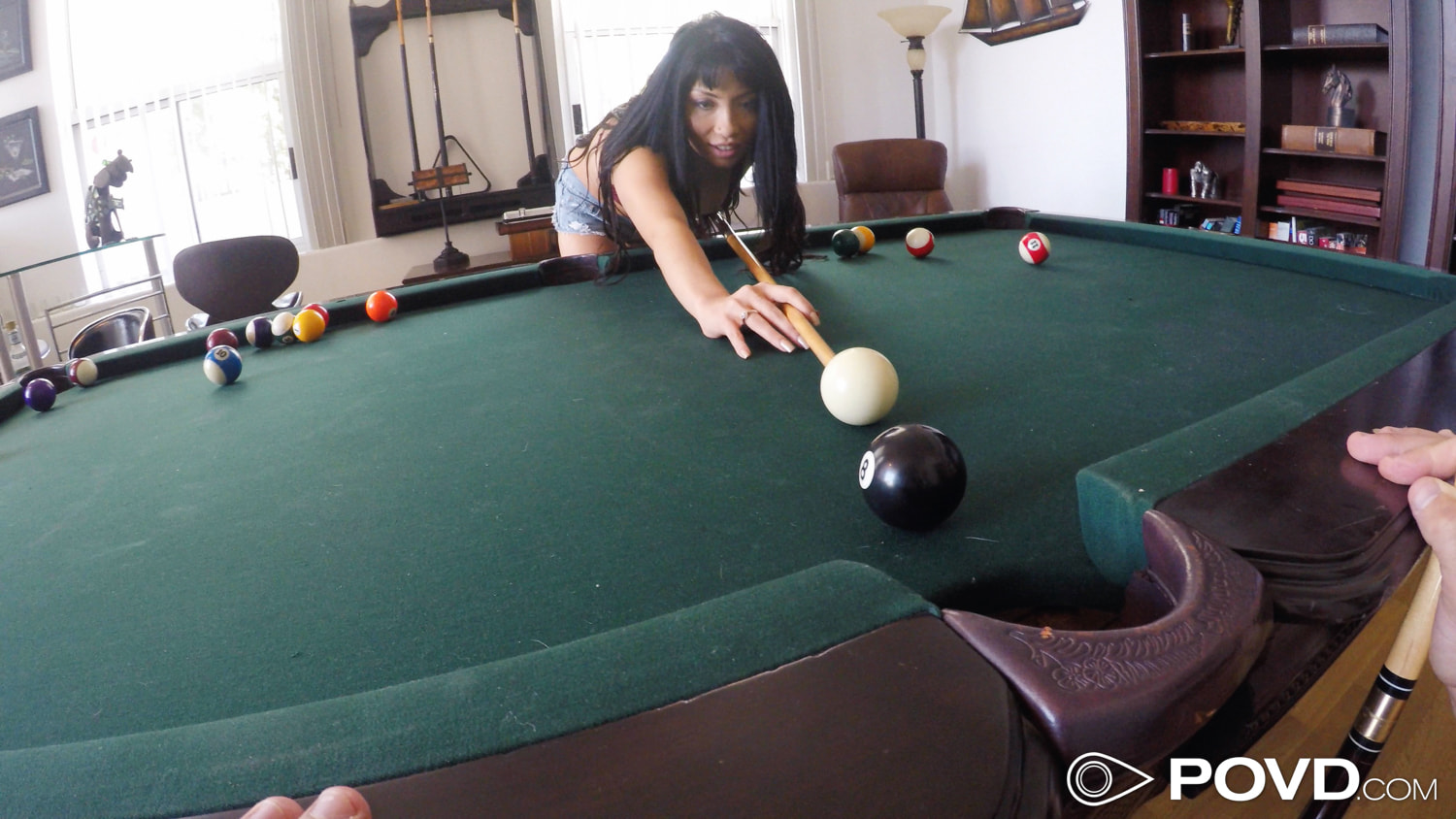 Stroking His Cue Stick